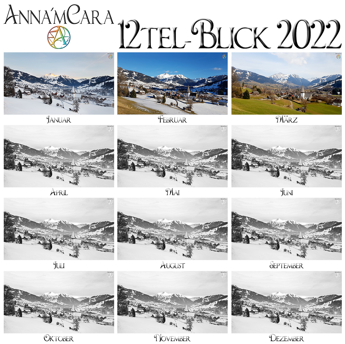 Anna'mCara-Blog - 12tel-Blick - Jahresblick - Gstaad - März