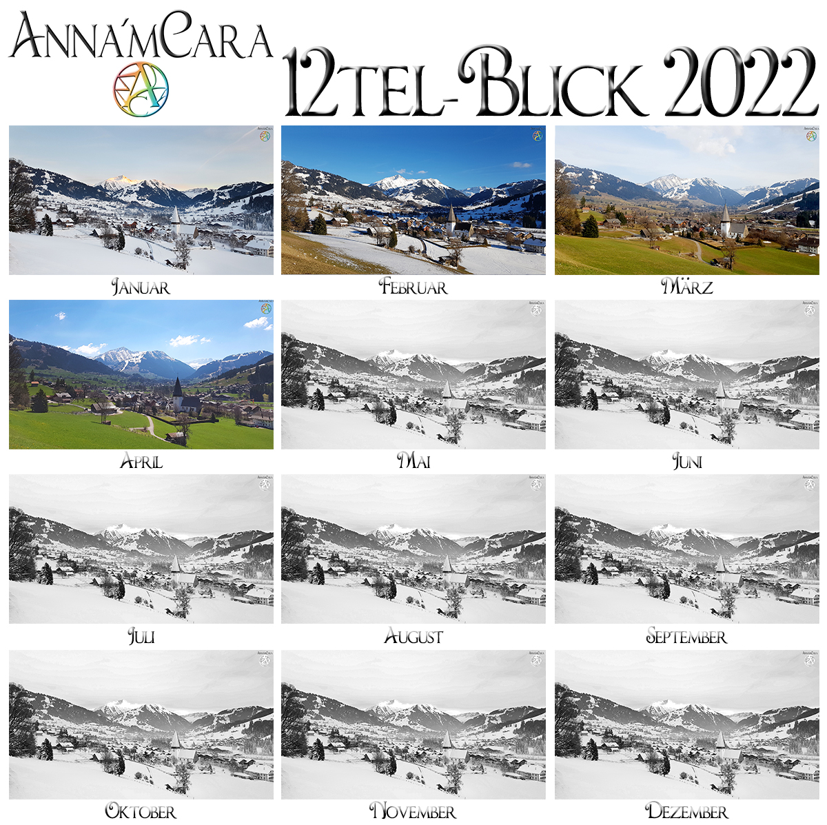 Anna'mCara-Blog - 12tel-Blick - Jahresblick - Gstaad - April