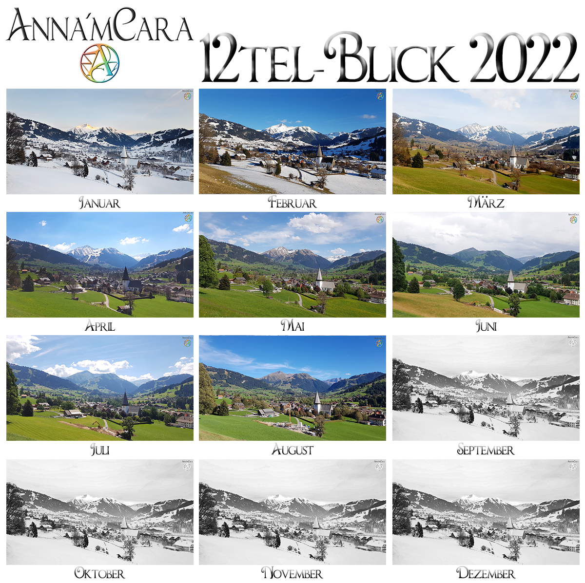 Anna'mCara-Blog - 12tel-Blick - Jahresblick - Gstaad - August