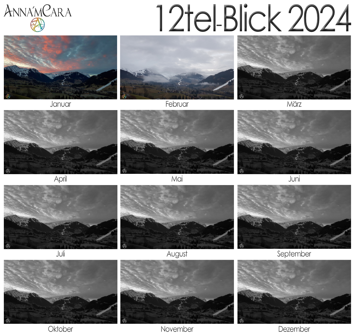 Anna'mCara-Blog - 12tel-Blick - Jahresüberblick - Gstaad - Februar 2024